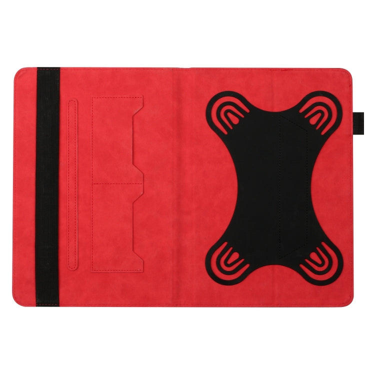 For 10 inch Life Tree Pattern Flip Universal Leather Tablet Case(Red) - 10 - 11 inch by PMC TechLife | Online Shopping South Africa | PMC TechLife | Buy Now Pay Later Mobicred