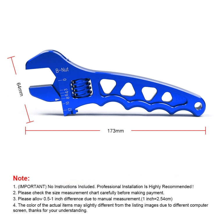 Car AN3-AN12 Adjustable Aluminum Wrench Hose Fitting Tool(Red) - Sheet Metal Tools by PMC Jewellery | Online Shopping South Africa | PMC Jewellery | Buy Now Pay Later Mobicred