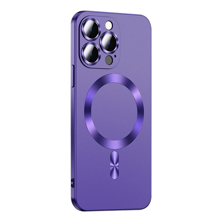 For iPhone 13 Pro Liquid Lens Protector Magsafe Phone Case(Dark Purple) - iPhone 13 Pro Cases by PMC Jewellery | Online Shopping South Africa | PMC Jewellery