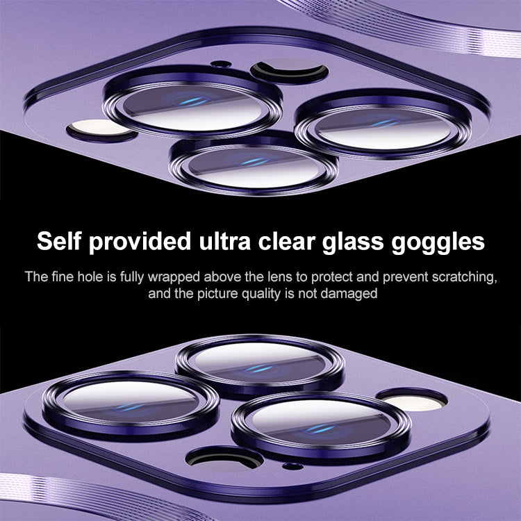 For iPhone 12 Pro Max Liquid Lens Protector Magsafe Phone Case(Dark Purple) - free shipping - PMC TechLife - Order now!