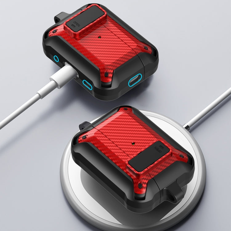 For AirPods Pro 2 Bumblebee Carbon Fiber Earphone Protective Case(Black Blue) - For AirPods Pro 2 by PMC Jewellery | Online Shopping South Africa | PMC Jewellery | Buy Now Pay Later Mobicred