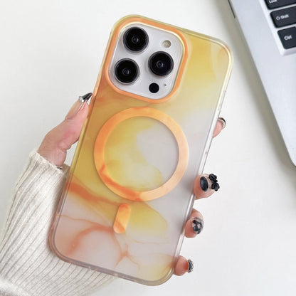 For iPhone 14 Pro Watercolor Magsafe Phone Case(Yellow) - iPhone 14 Pro Cases by PMC Jewellery | Online Shopping South Africa | PMC Jewellery