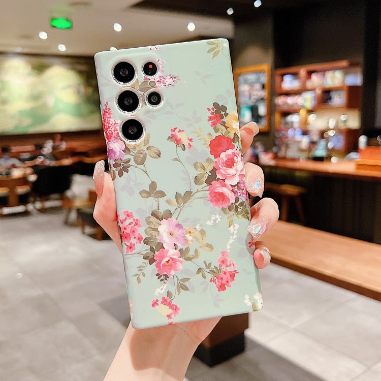 For Samsung Galaxy S22 5G Small Floral Phone Case(Green) - Galaxy S22 5G Cases by PMC TechLife | Online Shopping South Africa | PMC TechLife