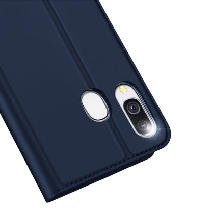 For Samsung Galaxy A40 DUX DUCIS Skin Pro Series Flip Leather Phone Case(Blue) - Galaxy Phone Cases by DUX DUCIS | Online Shopping South Africa | PMC Jewellery | Buy Now Pay Later Mobicred