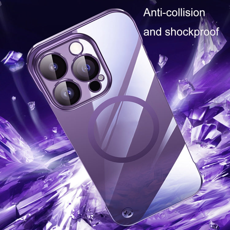 For iPhone 14 Pro Electroplating Frameless Magsafe Magnetic PC Phone Case(Deep Purple) - iPhone 14 Pro Cases by PMC Jewellery | Online Shopping South Africa | PMC Jewellery | Buy Now Pay Later Mobicred