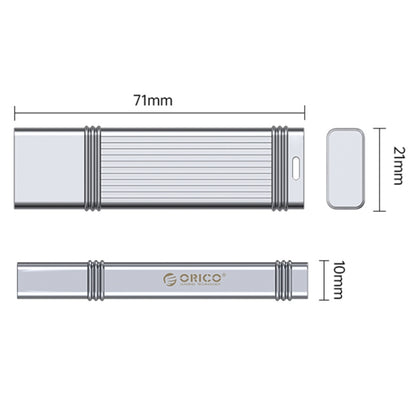 ORICO USB Flash Drive, Read: 100MB/s, Write: 50MB/s, Memory:128GB, Port:USB-A(Silver) - USB Flash Drives by ORICO | Online Shopping South Africa | PMC Jewellery | Buy Now Pay Later Mobicred