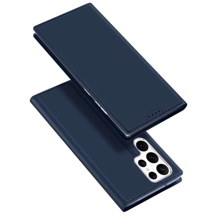 For Samsung Galaxy S23 Ultra 5G DUX DUCIS Skin Pro Series Flip Leather Phone Case(Blue) - Galaxy S23 Ultra 5G Cases by DUX DUCIS | Online Shopping South Africa | PMC Jewellery | Buy Now Pay Later Mobicred