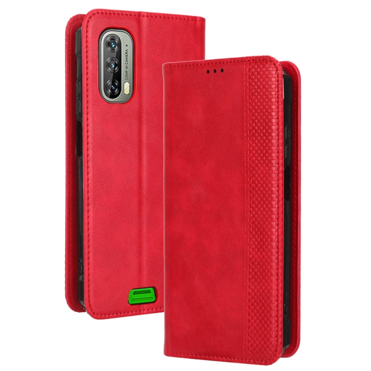 For Blackview BV7100 Magnetic Buckle Retro Texture Leather Phone Case(Red) - More Brand by PMC TechLife | Online Shopping South Africa | PMC TechLife