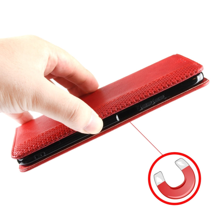 For Blackview OSCAL C80 Magnetic Buckle Retro Texture Leather Phone Case(Red) - More Brand by PMC TechLife | Online Shopping South Africa | PMC TechLife | Buy Now Pay Later Mobicred