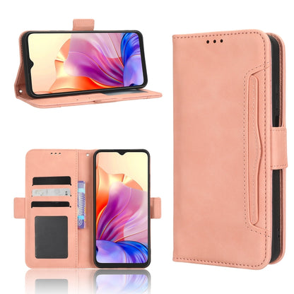 For Blackview OSCAL C80 Skin Feel Calf Texture Card Slots Leather Phone Case(Pink) - More Brand by PMC Jewellery | Online Shopping South Africa | PMC Jewellery