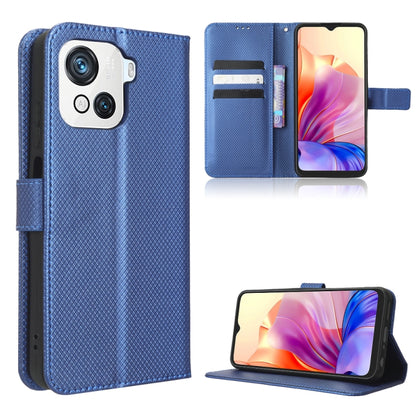 For Blackview OSCAL C80 Diamond Texture Leather Phone Case(Blue) - More Brand by PMC Jewellery | Online Shopping South Africa | PMC Jewellery | Buy Now Pay Later Mobicred