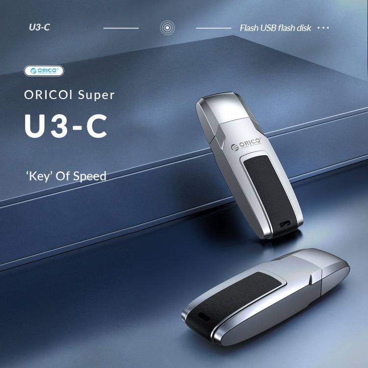 ORICO USB Flash Drive, Read: 100MB/s, Write: 50MB/s, Memory:256GB, Port:USB-A(Silver) - USB Flash Drives by ORICO | Online Shopping South Africa | PMC Jewellery | Buy Now Pay Later Mobicred