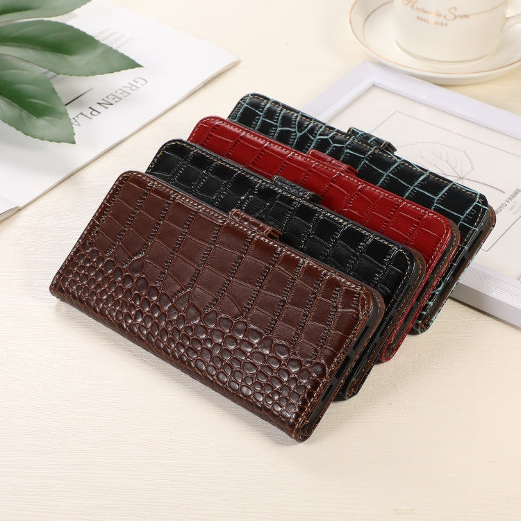For Honor X20 SE Crocodile Top Layer Cowhide Leather Phone Case(Black) - Honor Cases by PMC TechLife | Online Shopping South Africa | PMC TechLife | Buy Now Pay Later Mobicred