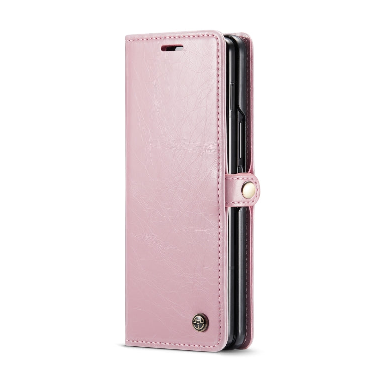 For Samsung Galaxy Z Fold4 CaseMe 003 Crazy Horse Texture Leather Phone Case(Rose Gold) - Galaxy Z Fold4 5G Cases by CaseMe | Online Shopping South Africa | PMC Jewellery | Buy Now Pay Later Mobicred