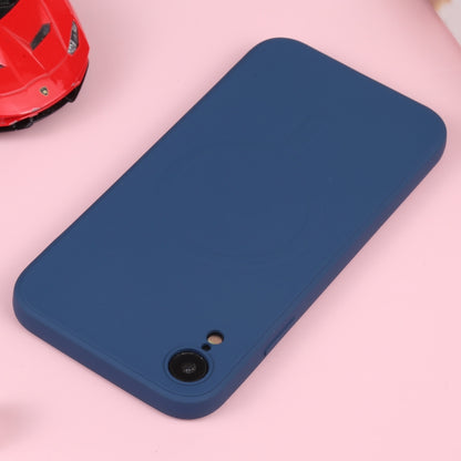 For iPhone XR Liquid Silicone Full Coverage Shockproof Magsafe Phone Case(Dark Blue) - More iPhone Cases by PMC Jewellery | Online Shopping South Africa | PMC Jewellery