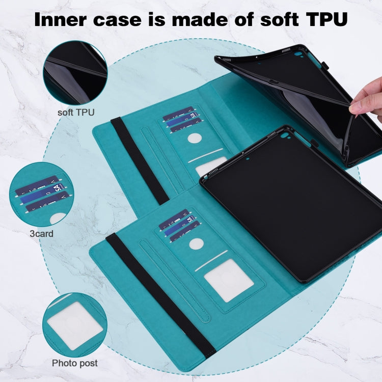 For Nokia T20 10.4 2021 Embossed Butterfly Pattern Leather Tablet Case(Blue) - Nokia by PMC TechLife | Online Shopping South Africa | PMC TechLife | Buy Now Pay Later Mobicred