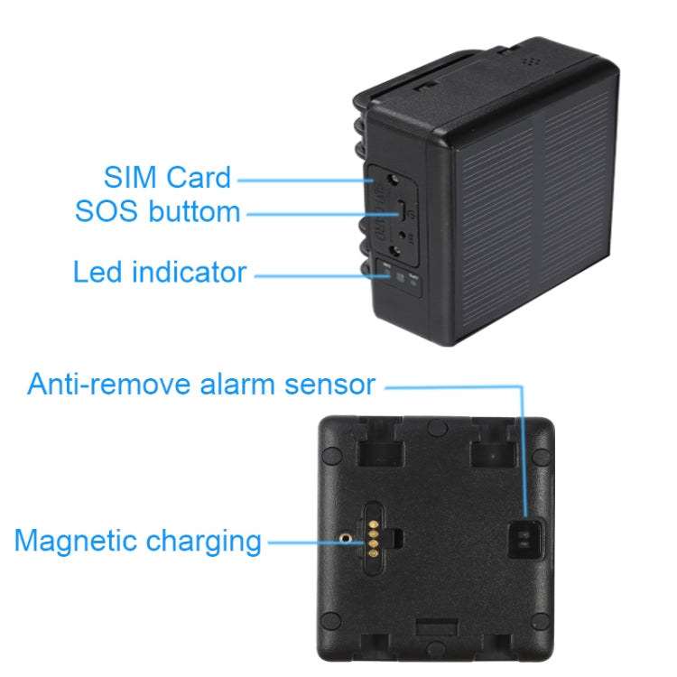 RF-V24 2G Solar GPS Tracking Locator Livestock Tracker with 2G Memory - Pet Tracker by PMC TechLife | Online Shopping South Africa | PMC TechLife | Buy Now Pay Later Mobicred