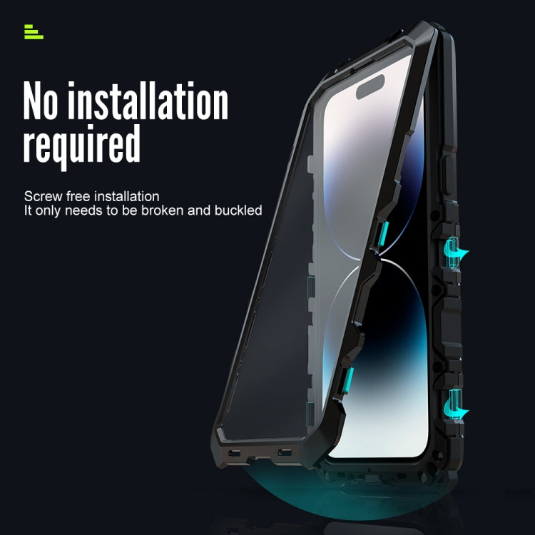 For iPhone 14 Plus R-JUST Life Waterproof Dustproof Shockproof Phone Case(Green) - iPhone 14 Plus Cases by R-JUST | Online Shopping South Africa | PMC TechLife | Buy Now Pay Later Mobicred