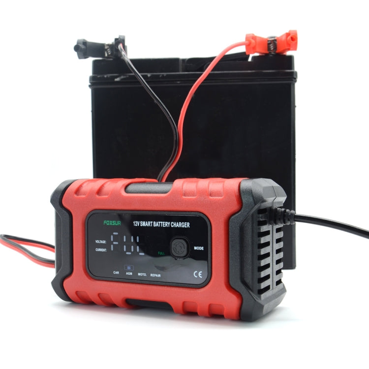 FOXSUR 6A 12V Motorcycle / Car Smart Battery Charger, Plug Type:AU Plug(Red) - free shipping - PMC TechLife - Order now!