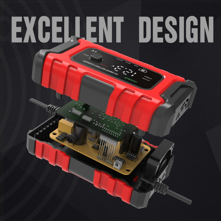 FOXSUR 6A 12V Motorcycle / Car Smart Battery Charger, Plug Type:AU Plug(Red) - free shipping - PMC TechLife - Order now!