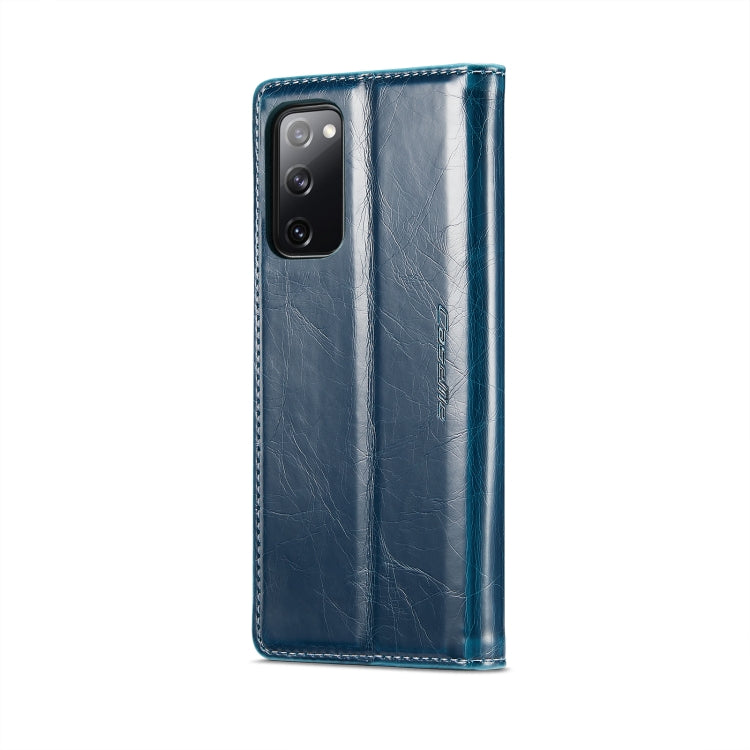 For Samsung Galaxy S20 FE CaseMe 003 Crazy Horse Texture Leather Phone Case(Blue) - Galaxy Phone Cases by CaseMe | Online Shopping South Africa | PMC Jewellery | Buy Now Pay Later Mobicred