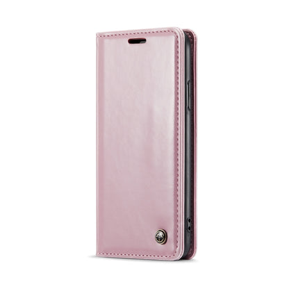 For iPhone XS Max CaseMe 003 Crazy Horse Texture Leather Phone Case(Rose Gold) - More iPhone Cases by CaseMe | Online Shopping South Africa | PMC Jewellery | Buy Now Pay Later Mobicred