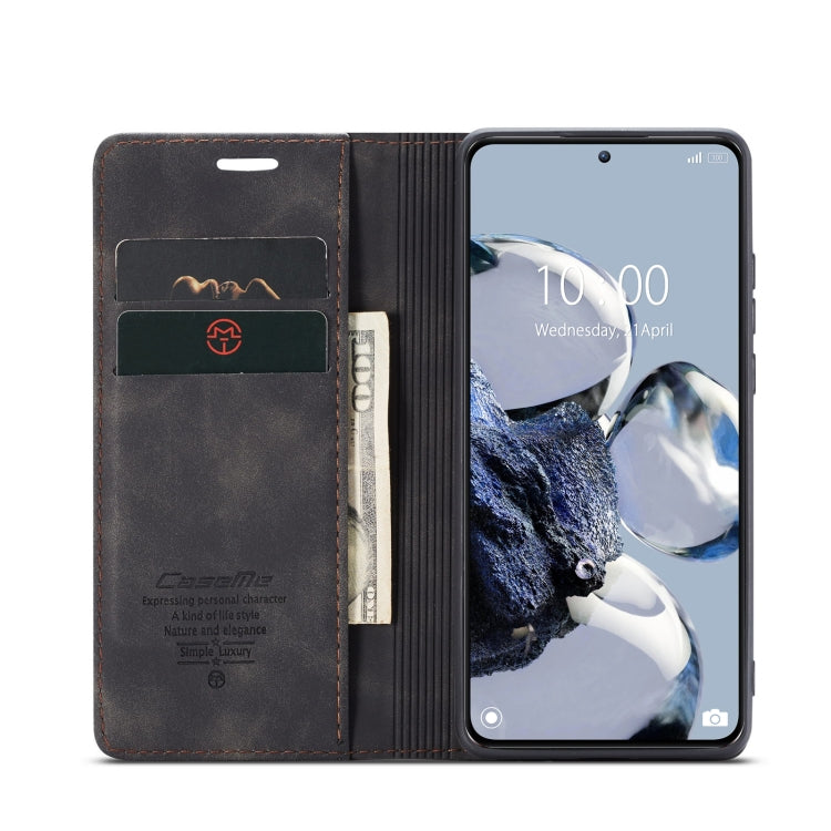 For Xiaomi 12T / 12T Pro CaseMe 013 Multifunctional Horizontal Flip Leather Phone Case(Black) - Xiaomi Cases by CaseMe | Online Shopping South Africa | PMC Jewellery | Buy Now Pay Later Mobicred