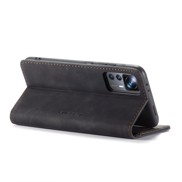 For Xiaomi 12T / 12T Pro CaseMe 013 Multifunctional Horizontal Flip Leather Phone Case(Black) - Xiaomi Cases by CaseMe | Online Shopping South Africa | PMC Jewellery | Buy Now Pay Later Mobicred