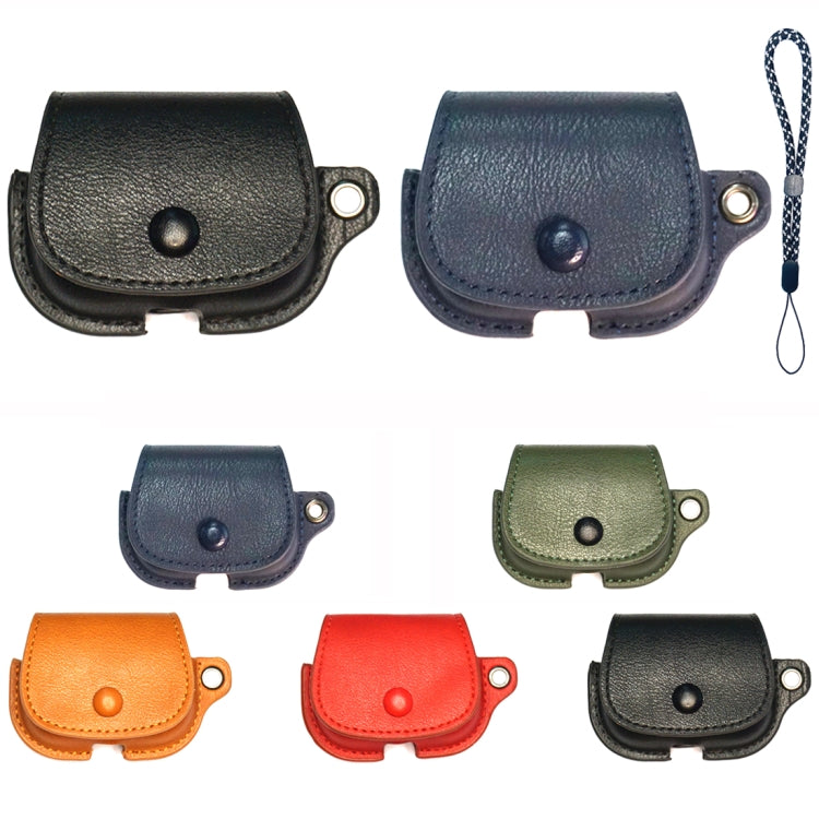 For AirPods Pro 2 Backpack Style PU Leather Earphone Protective Case with Lanyard(Army Green) - For AirPods Pro 2 by PMC Jewellery | Online Shopping South Africa | PMC Jewellery | Buy Now Pay Later Mobicred