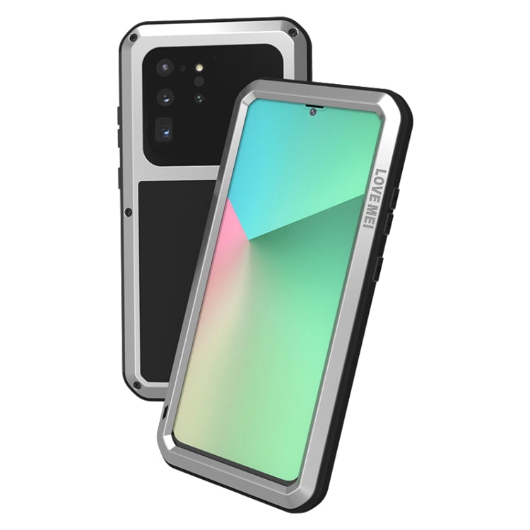 For Galaxy S20 Ultra LOVE MEI Metal Shockproof Waterproof Dustproof Protective Case(Silver) - free shipping - PMC TechLife - Order now!