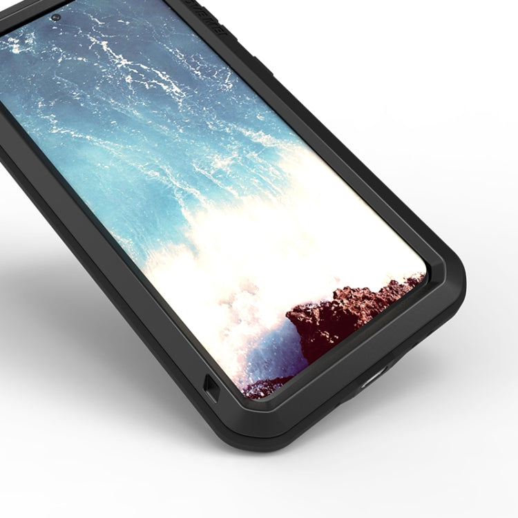 For Galaxy S20 Plus LOVE MEI Metal Shockproof Waterproof Dustproof Protective Case(Black) - free shipping - PMC TechLife - Order now!