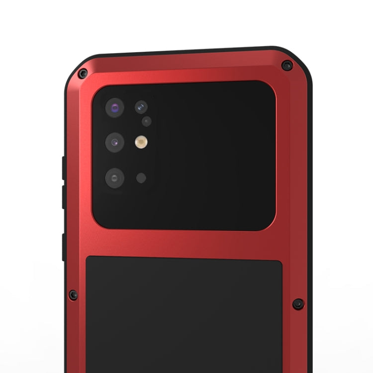 For Galaxy S20 Plus LOVE MEI Metal Shockproof Waterproof Dustproof Protective Case(Red) - Galaxy Phone Cases by LOVE MEI | Online Shopping South Africa | PMC Jewellery | Buy Now Pay Later Mobicred