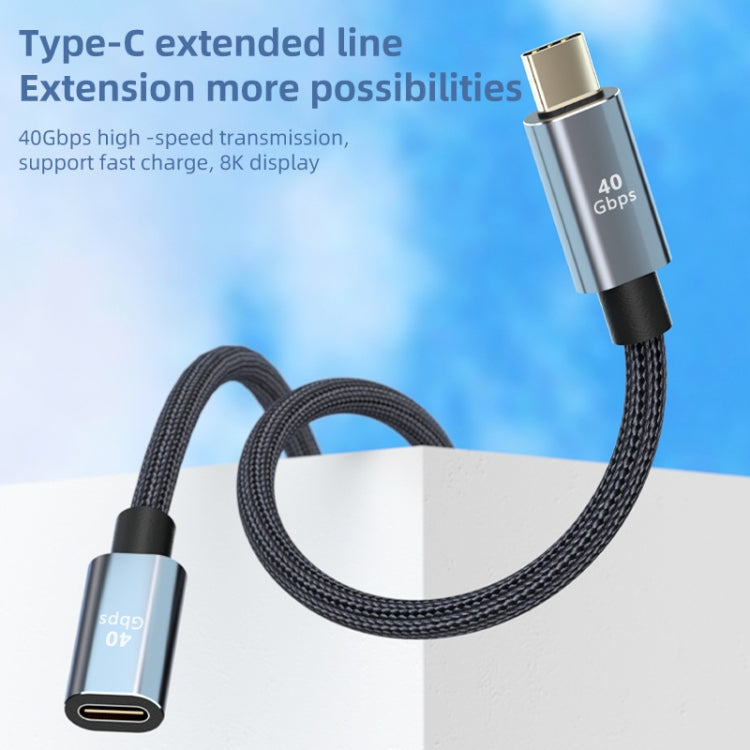 USB4.0 40Gbps Type-C Male to Female Extension Cable, Length:0.3m - Cable & Adapters by PMC Jewellery | Online Shopping South Africa | PMC Jewellery | Buy Now Pay Later Mobicred