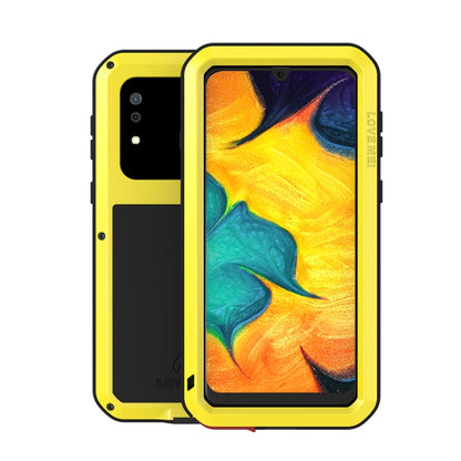 For Galaxy A30 LOVE MEI Metal Shockproof Waterproof Dustproof Protective Case(Yellow) - Galaxy Phone Cases by LOVE MEI | Online Shopping South Africa | PMC Jewellery