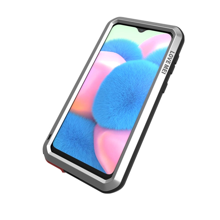 For Galaxy A30s LOVE MEI Metal Shockproof Waterproof Dustproof Protective Case(Silver) - Galaxy Phone Cases by LOVE MEI | Online Shopping South Africa | PMC Jewellery