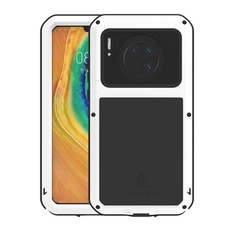 For Huawei Mate 30 LOVE MEI Metal Shockproof Waterproof Dustproof Protective Case(White) - Huawei Cases by LOVE MEI | Online Shopping South Africa | PMC Jewellery