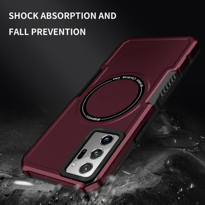 For Samsung Galaxy Note20 Ultra MagSafe Shockproof Armor Phone Case(Wine Red) - Galaxy Phone Cases by PMC Jewellery | Online Shopping South Africa | PMC Jewellery