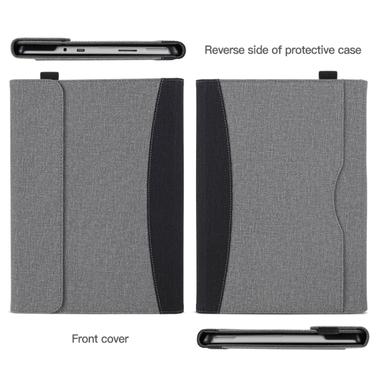 For Microsoft Surface Pro 7 / 6 / 5 / 4 Cloth Texture Stitching Leather Tablet Case(Black) - Others by PMC TechLife | Online Shopping South Africa | PMC TechLife | Buy Now Pay Later Mobicred