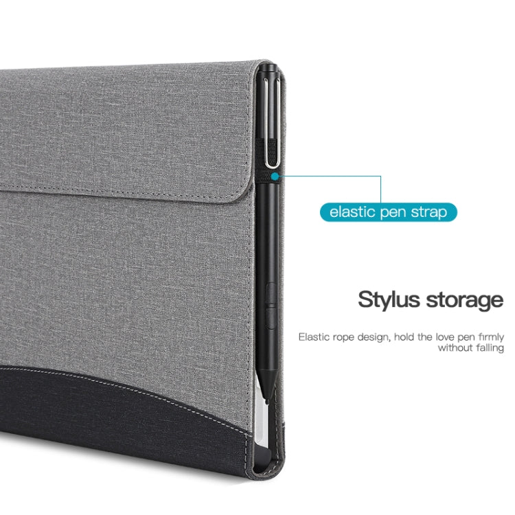 For Microsoft Surface Pro 7 / 6 / 5 / 4 Cloth Texture Stitching Leather Tablet Case(Grey Blue) - Others by PMC TechLife | Online Shopping South Africa | PMC TechLife | Buy Now Pay Later Mobicred