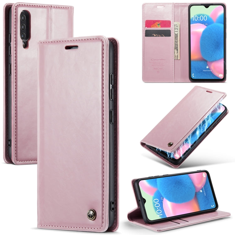 For Samsung Galaxy A30s／A50s／A50 CaseMe 003 Crazy Horse Texture Leather Phone Case(Rose Gold) - Galaxy Phone Cases by CaseMe | Online Shopping South Africa | PMC Jewellery | Buy Now Pay Later Mobicred