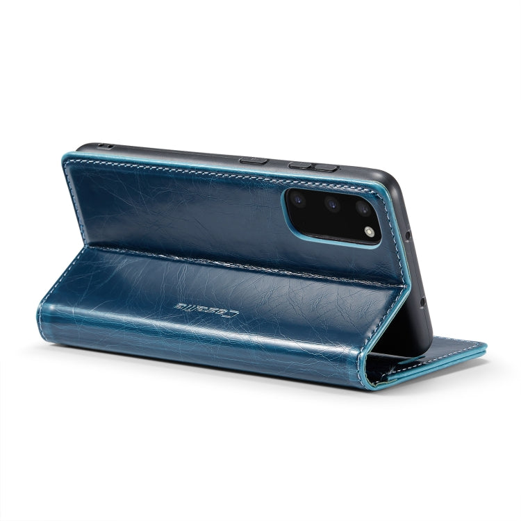 For Samsung Galaxy S20 CaseMe 003 Crazy Horse Texture Leather Phone Case(Blue) - Galaxy Phone Cases by CaseMe | Online Shopping South Africa | PMC Jewellery | Buy Now Pay Later Mobicred