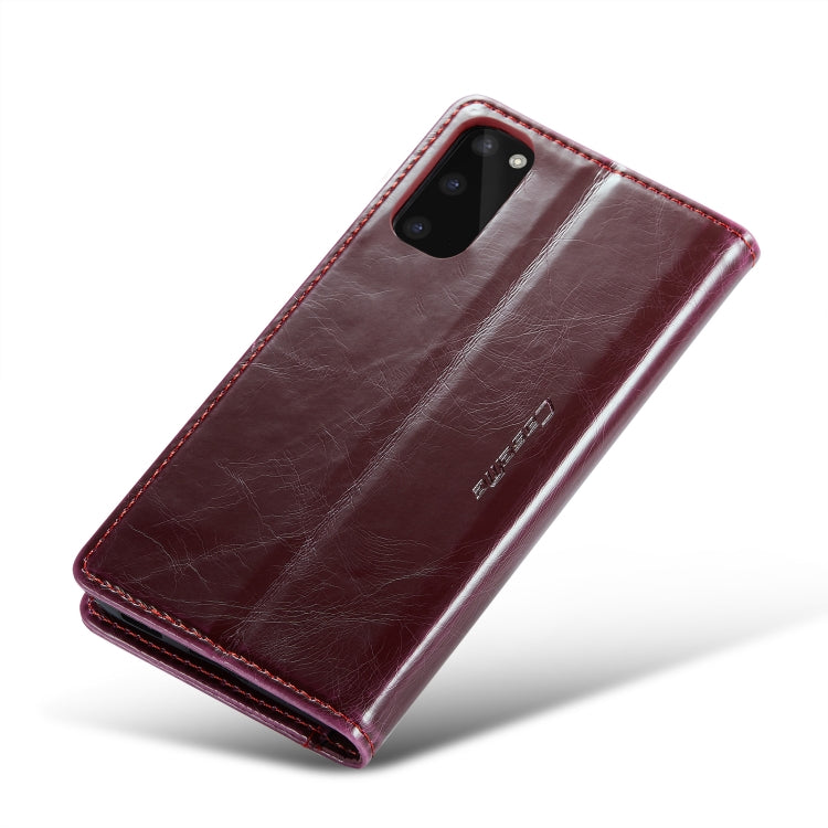 For Samsung Galaxy S20 CaseMe 003 Crazy Horse Texture Leather Phone Case(Wine Red) - Galaxy Phone Cases by CaseMe | Online Shopping South Africa | PMC Jewellery | Buy Now Pay Later Mobicred