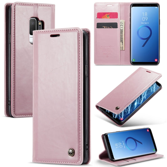 For Samsung Galaxy S9+ CaseMe 003 Crazy Horse Texture Leather Phone Case(Rose Gold) - Galaxy Phone Cases by CaseMe | Online Shopping South Africa | PMC Jewellery | Buy Now Pay Later Mobicred