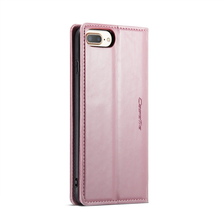 For iPhone 6 Plus/7 Plus/8 Plus CaseMe 003 Crazy Horse Texture Leather Phone Case(Rose Gold) - More iPhone Cases by CaseMe | Online Shopping South Africa | PMC Jewellery | Buy Now Pay Later Mobicred