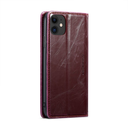 For iPhone 11 CaseMe 003 Crazy Horse Texture Leather Phone Case(Red) - iPhone 11 Cases by CaseMe | Online Shopping South Africa | PMC Jewellery | Buy Now Pay Later Mobicred