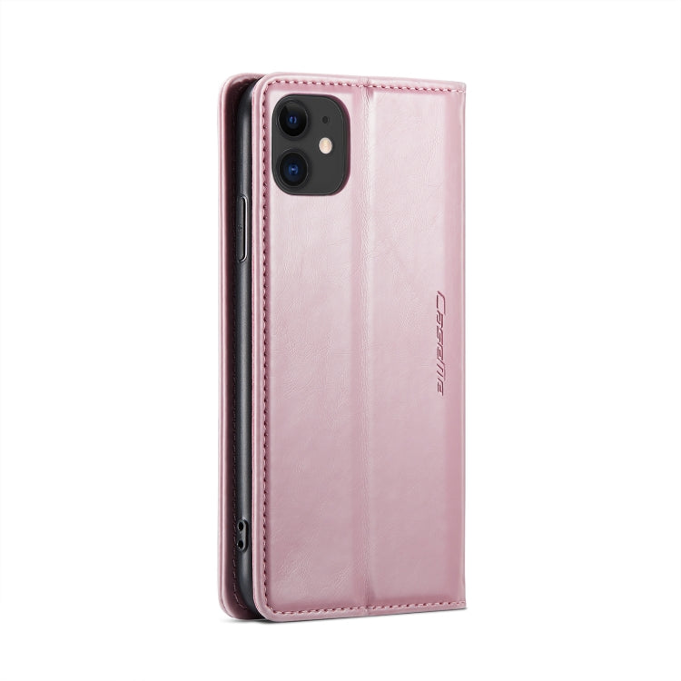 For iPhone 11 CaseMe 003 Crazy Horse Texture Leather Phone Case(Rose Gold) - iPhone 11 Cases by CaseMe | Online Shopping South Africa | PMC Jewellery | Buy Now Pay Later Mobicred