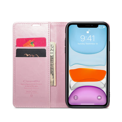 For iPhone 11 CaseMe 003 Crazy Horse Texture Leather Phone Case(Rose Gold) - iPhone 11 Cases by CaseMe | Online Shopping South Africa | PMC Jewellery | Buy Now Pay Later Mobicred