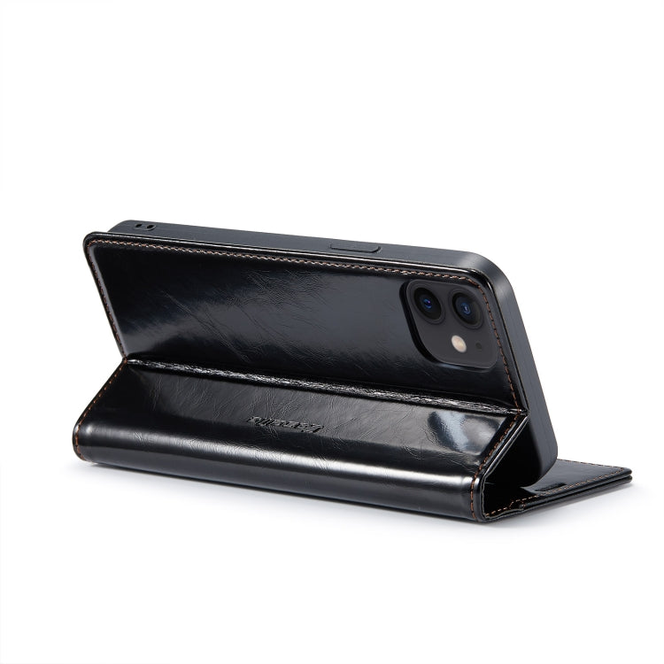 For iPhone 12 mini CaseMe 003 Crazy Horse Texture Leather Phone Case(Black) - iPhone 12 mini Cases by CaseMe | Online Shopping South Africa | PMC Jewellery | Buy Now Pay Later Mobicred