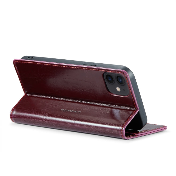 For iPhone 12 mini CaseMe 003 Crazy Horse Texture Leather Phone Case(Red) - iPhone 12 mini Cases by CaseMe | Online Shopping South Africa | PMC Jewellery | Buy Now Pay Later Mobicred