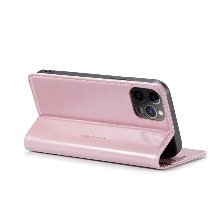 For iPhone 12 Pro CaseMe 003 Crazy Horse Texture Leather Phone Case(Rose Gold) - iPhone 12 / 12 Pro Cases by CaseMe | Online Shopping South Africa | PMC Jewellery | Buy Now Pay Later Mobicred